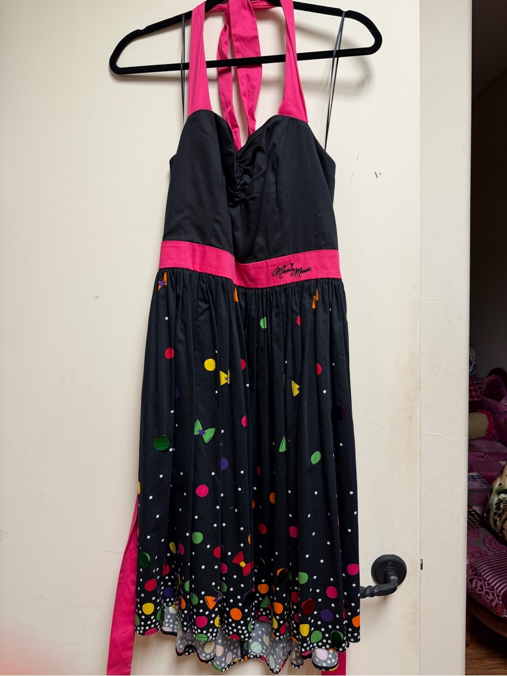 EUC Disney Parks Dress Shop Minnie Mouse Rock The Polka Dots Women's Dress Large